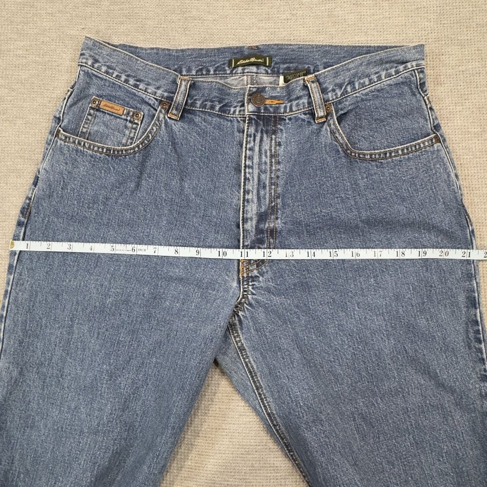 Eddie Bauer Cropped Jeans Womens Petite 12 Relaxed Fit Blue Denim 100% Cotton - Picture 9 of 14